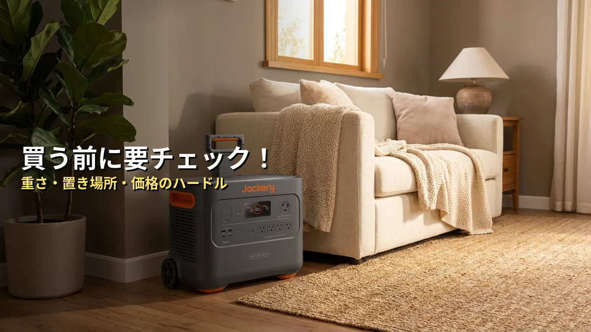 Jackery 2000 Plus 拡張バッテリーの3つのデメリット