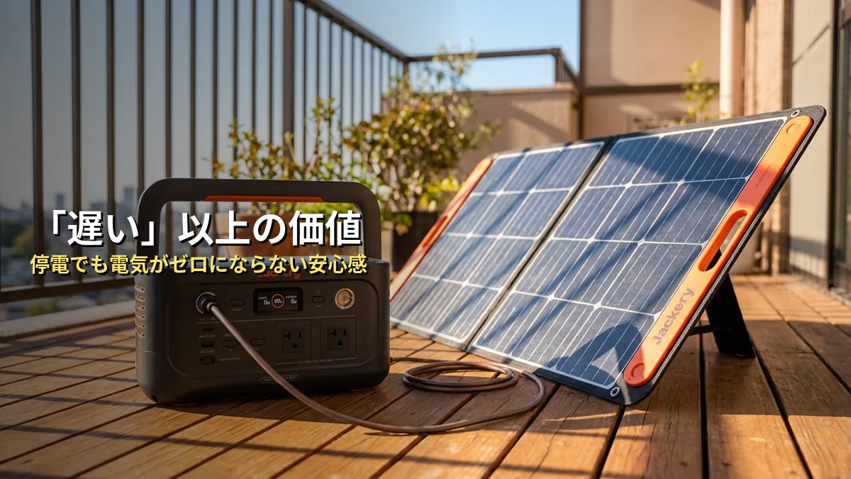 ソーラー充電は「遅い」？いえ、実はメリットだらけです