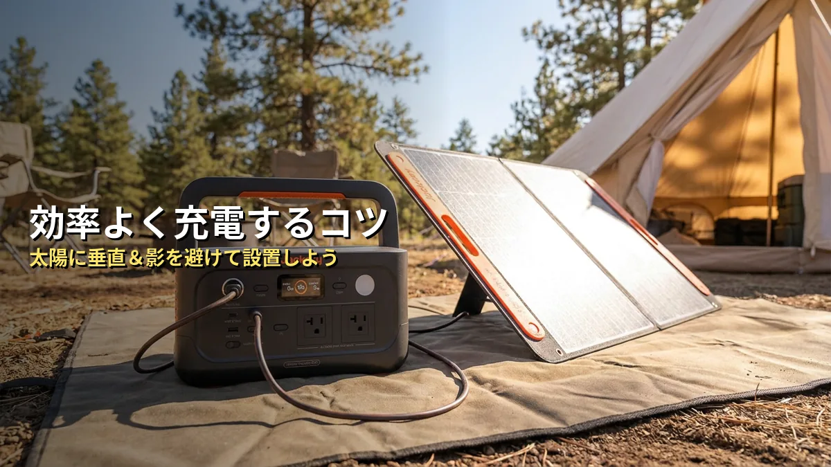 ソーラーパネルの充電時間を少しでも短くする3つのコツ