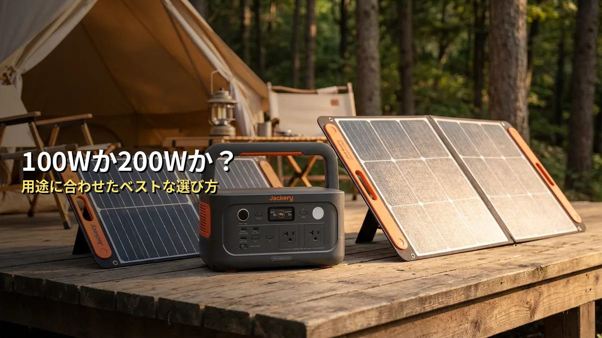 100Wと200W、結局どっちのソーラーパネルセットを選ぶべき？
