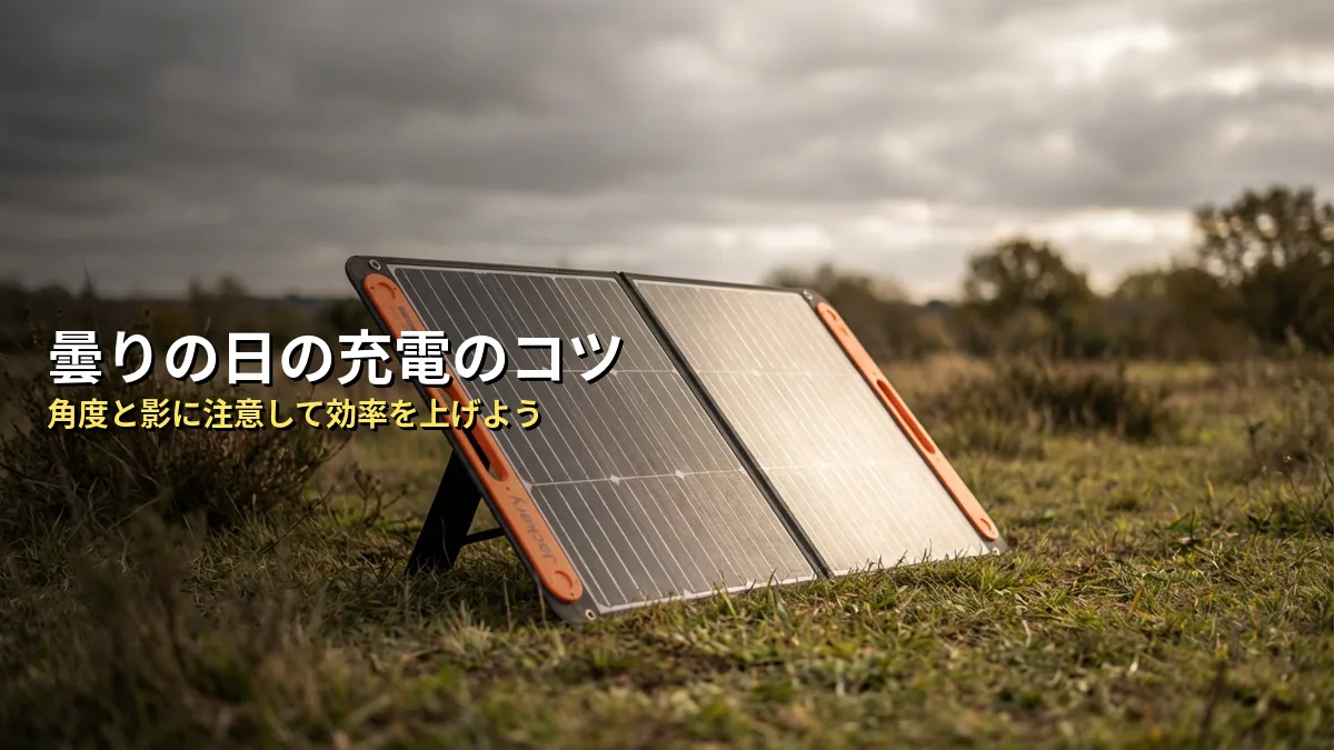 曇りの日に少しでも充電量を引き上げる3つのコツ
