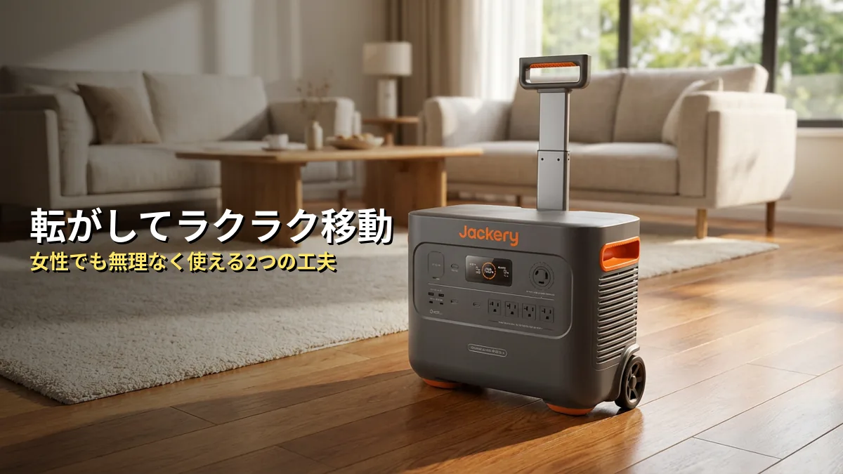 重くても大丈夫！女性でも移動できる「2つの工夫」
