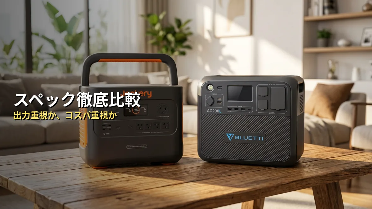 両商品の比較表・スペック一覧