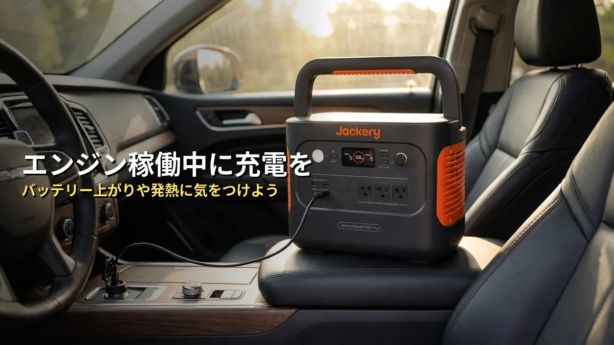 車のシガーソケットで充電する際の注意点