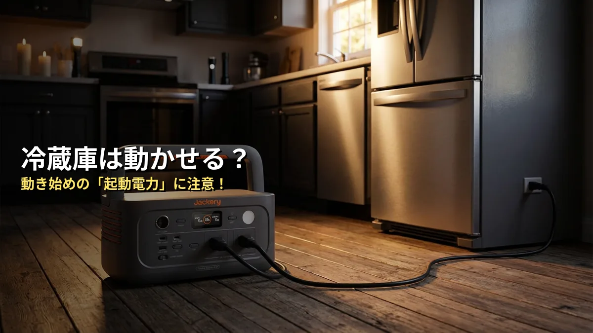 Jackery 600 Newで冷蔵庫は動かせる？知っておきたい基本の「キ」