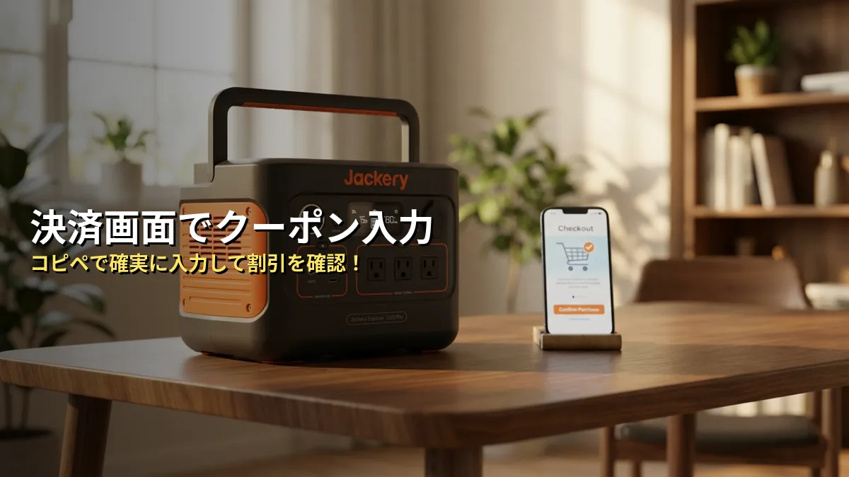 迷わずできる！Jackeryクーポンコードの使い方
