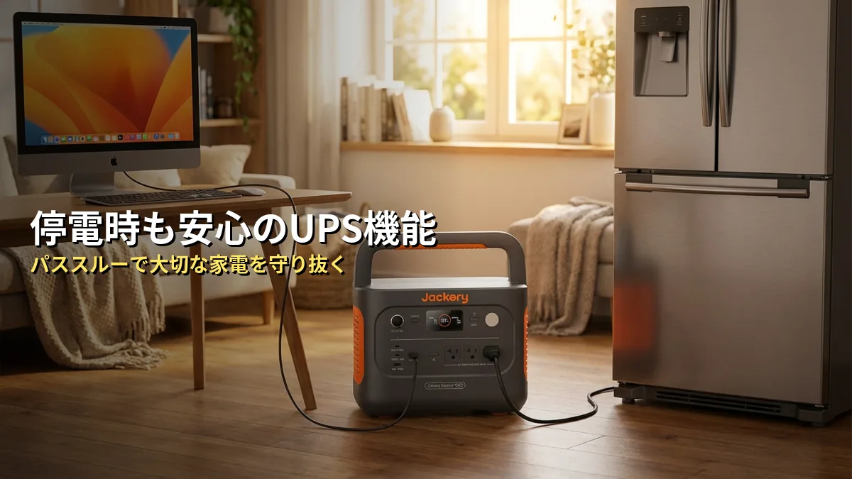 停電対策に最強！UPS機能とパススルーの組み合わせ