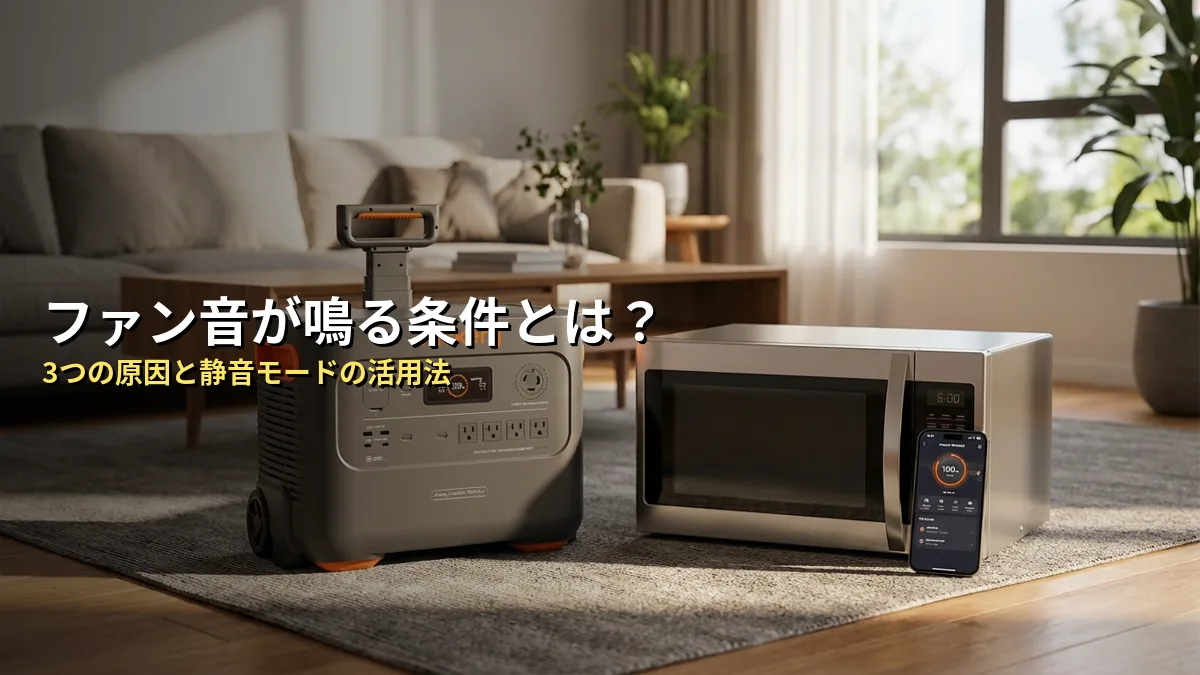 ファンの音が大きくなる「3つの条件」と対策