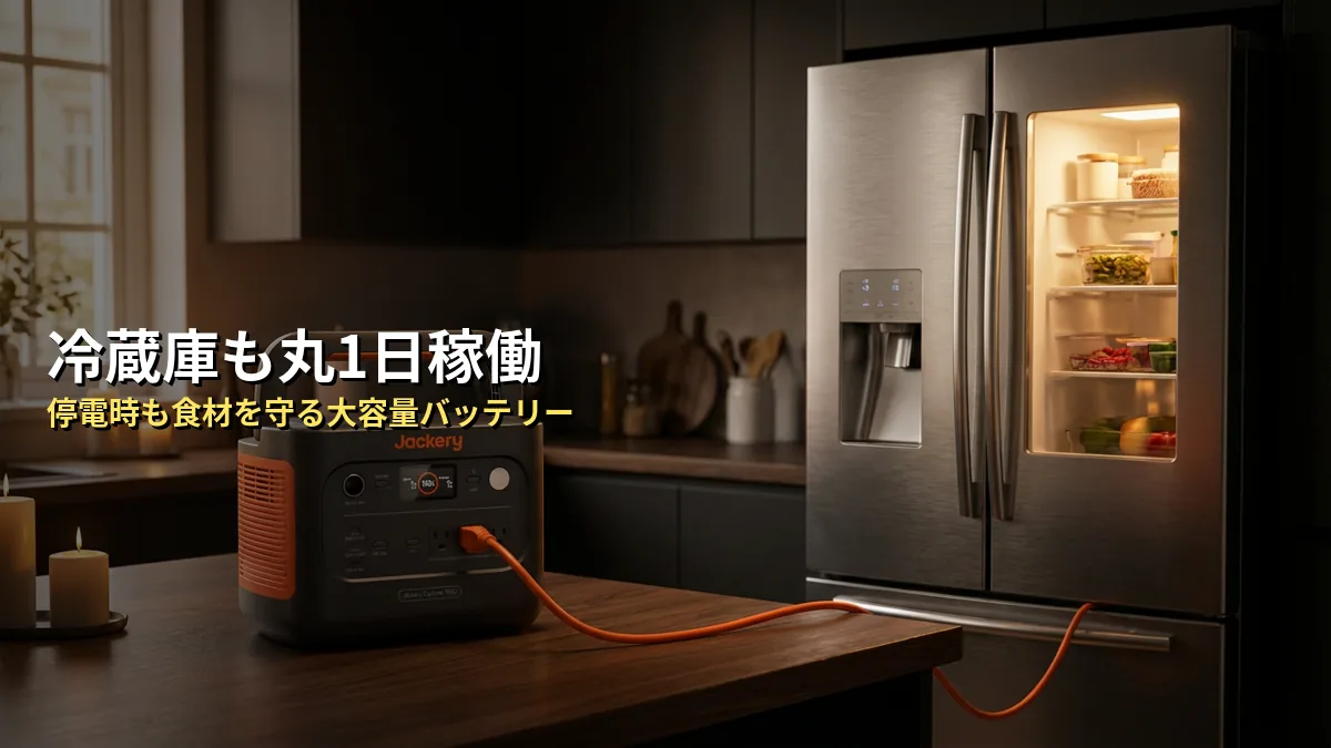 ジャクリ1500で冷蔵庫はどれくらい動かせる？（稼働時間の目安）