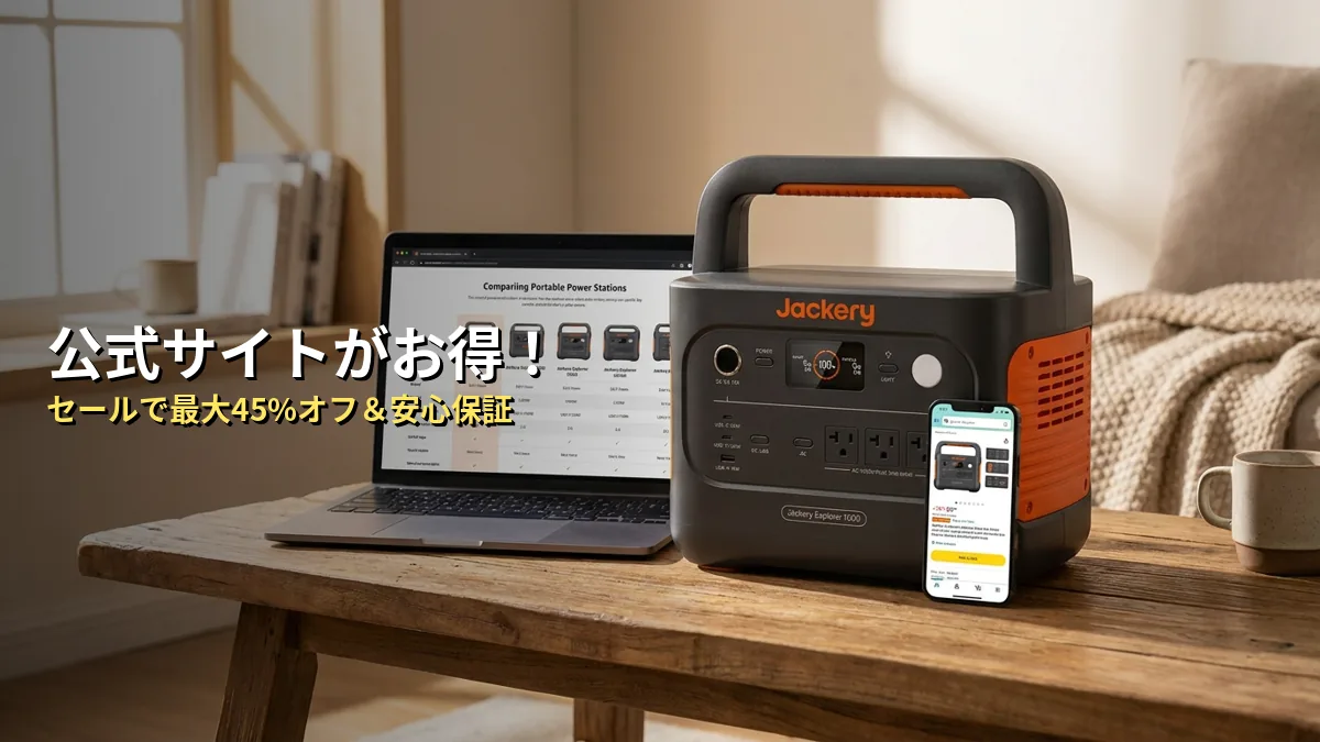 Jackery 1000 NEWはどこで買うのが一番安い？主要サイトの価格比較