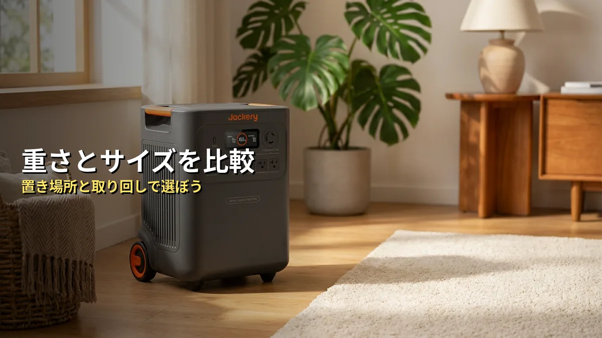 3. サイズ・重さと取り回しの良さを比較