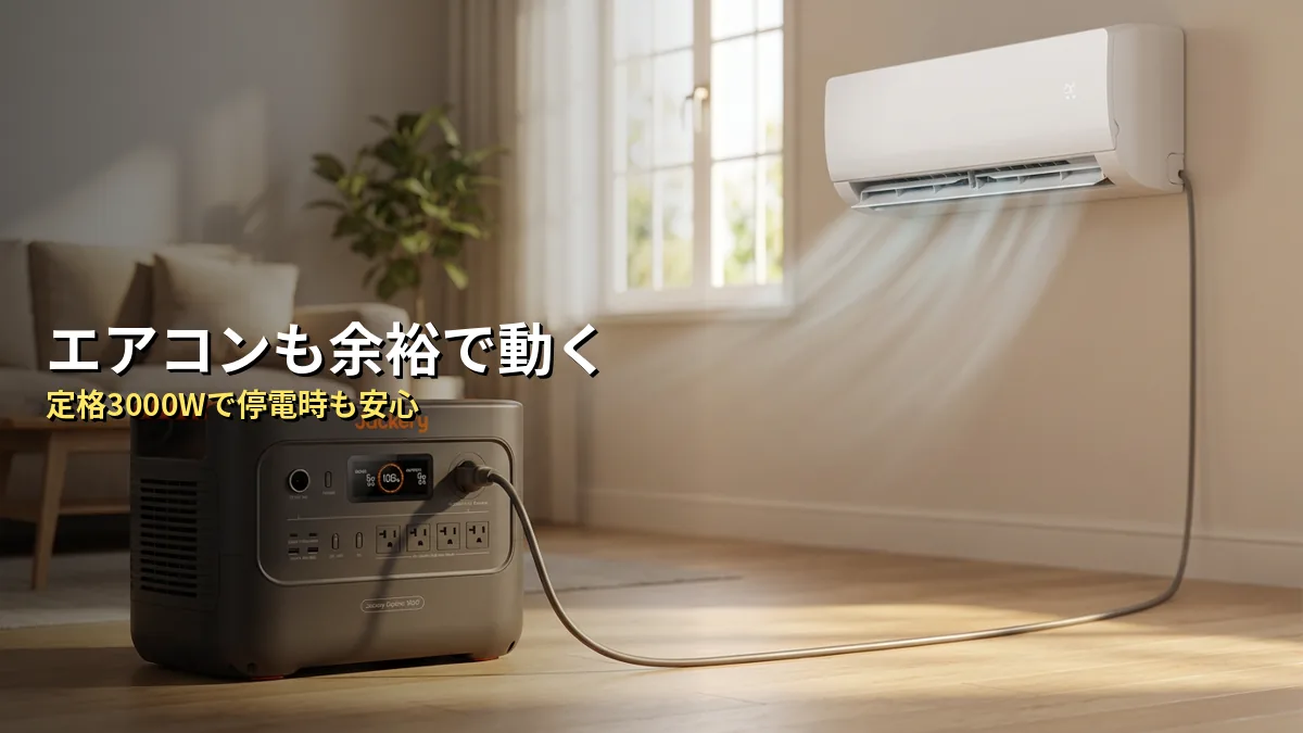 Jackery 3000Newでエアコンは本当に動く？結論と稼働時間の目安