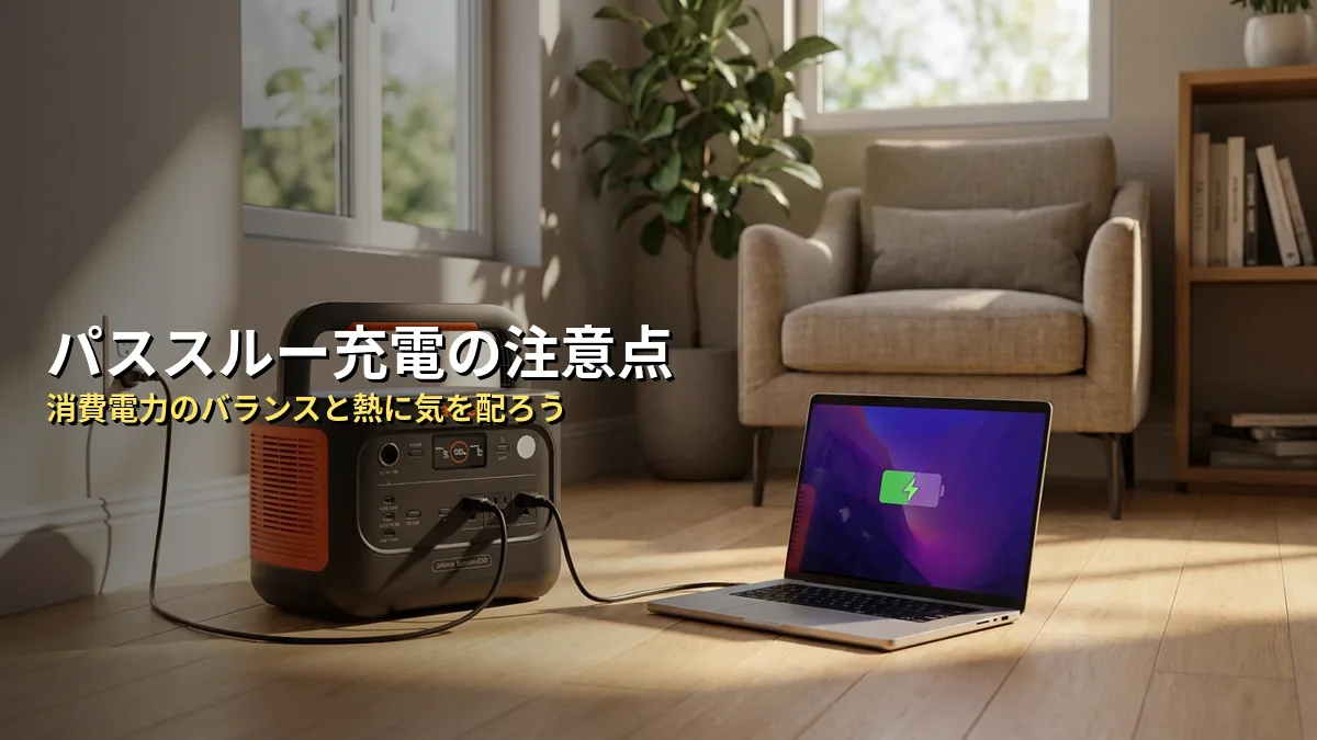 パススルー充電を使うときの3つの注意点