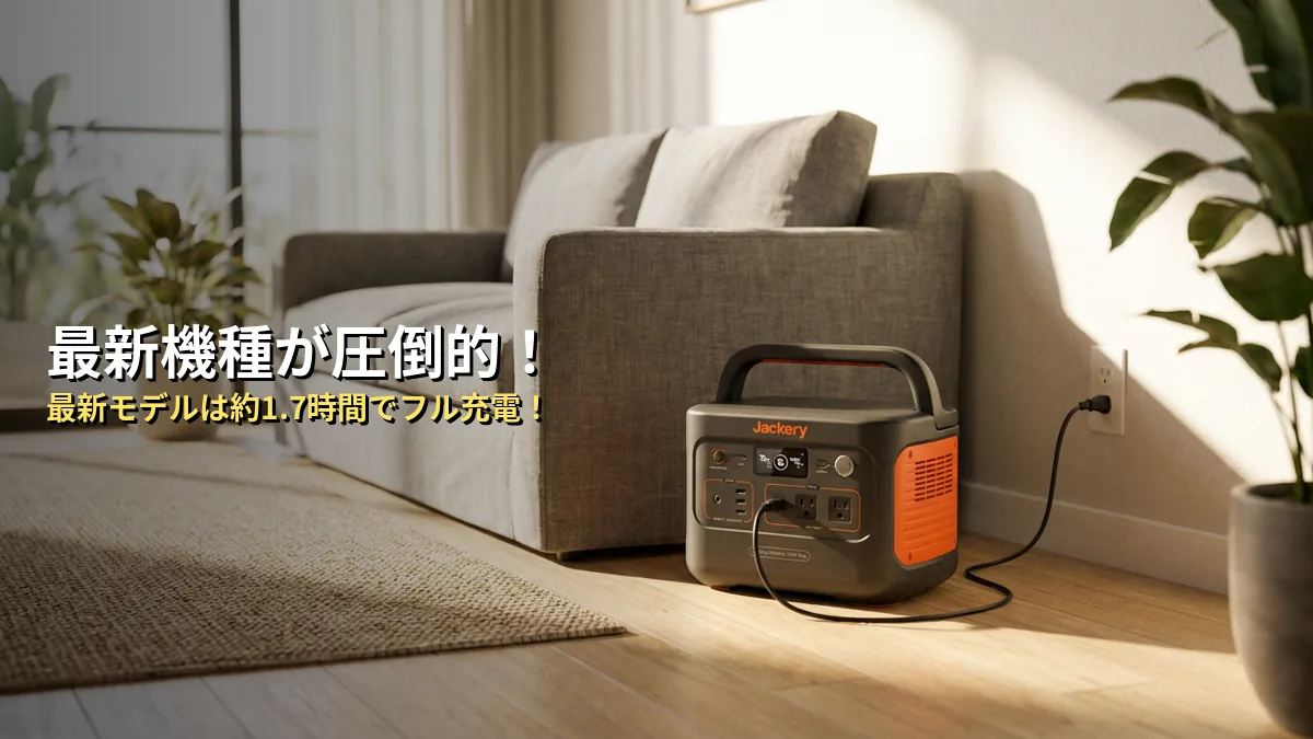 Jackery 1000の充電時間は？歴代モデルで比較してみました