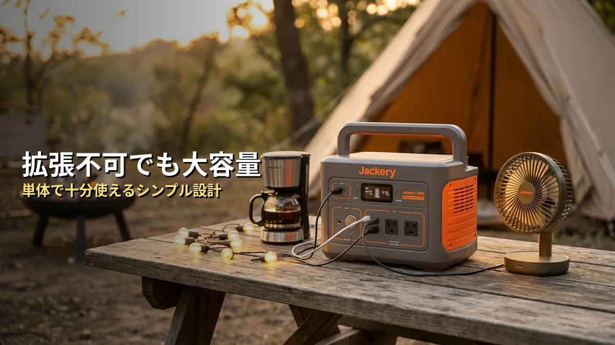 【弱点2】バッテリーの拡張（増設）ができない