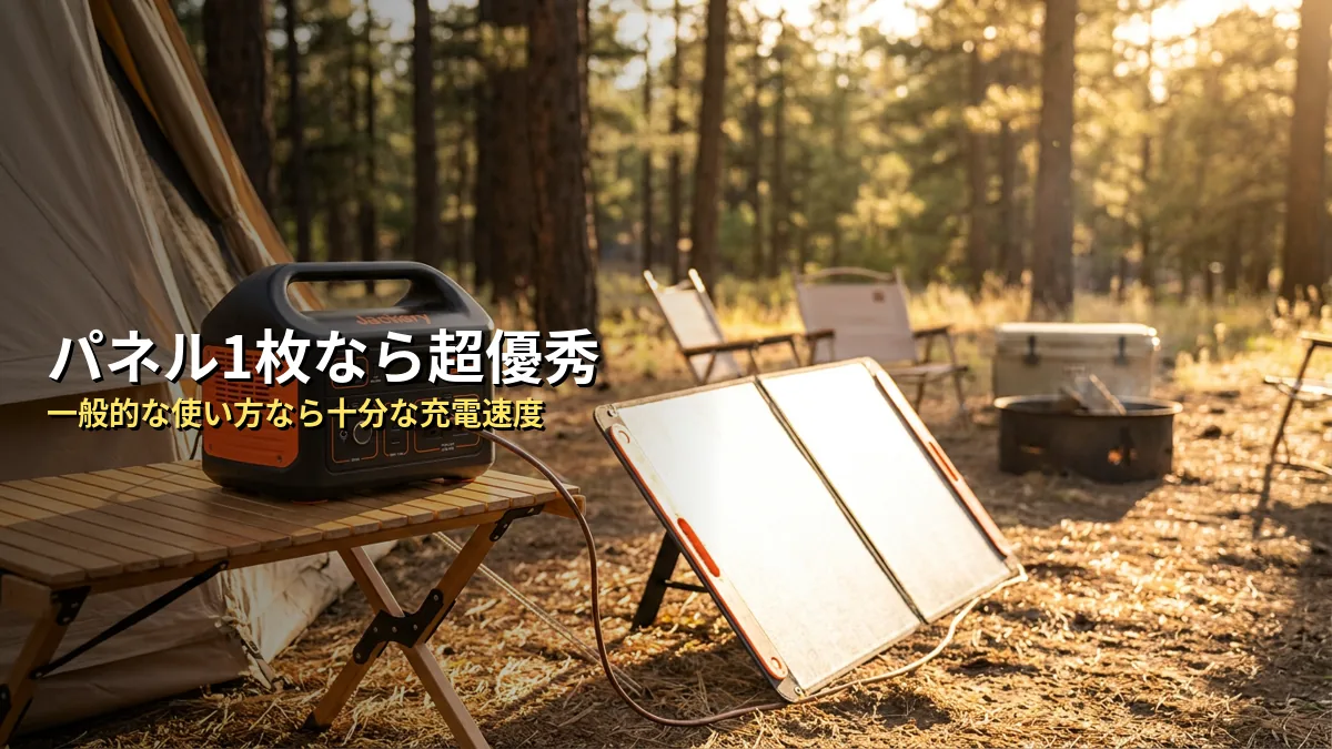 【弱点4】ソーラー充電の最大入力が上位機種より控えめ