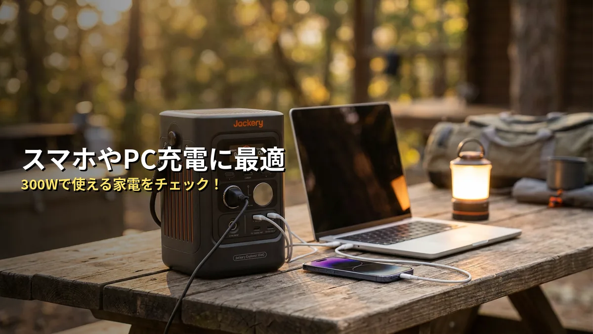 Jackery 300Dの基本スペックと使える家電