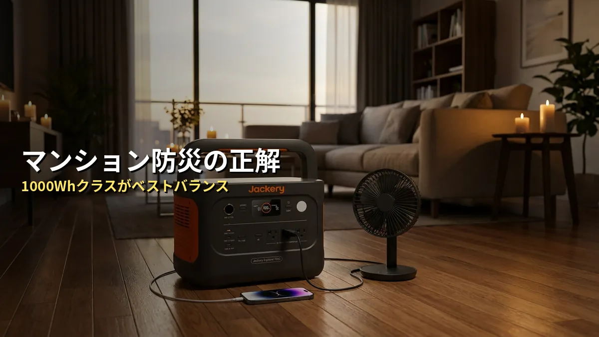 マンション防災に最適なJackeryの容量は？選び方を徹底解説