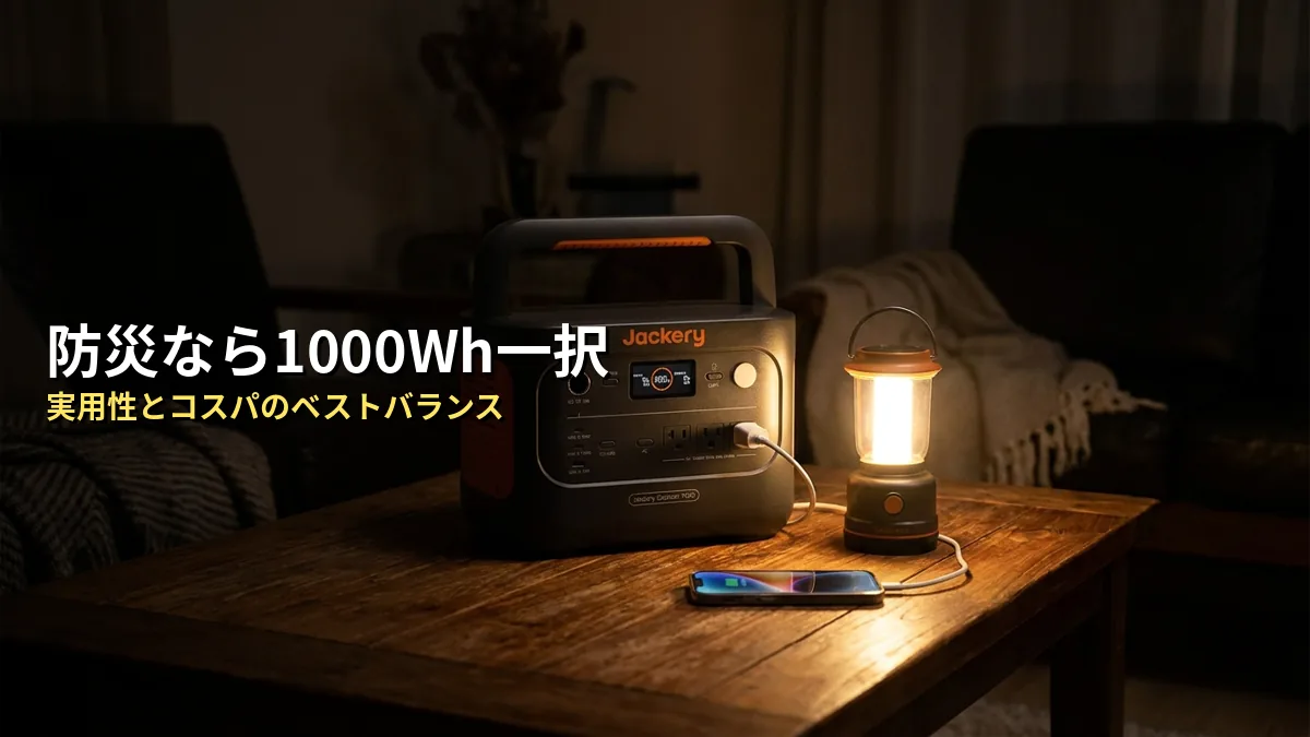 防災用Jackery、どれを選ぶべき？迷ったら「1000Wh」一択な理由