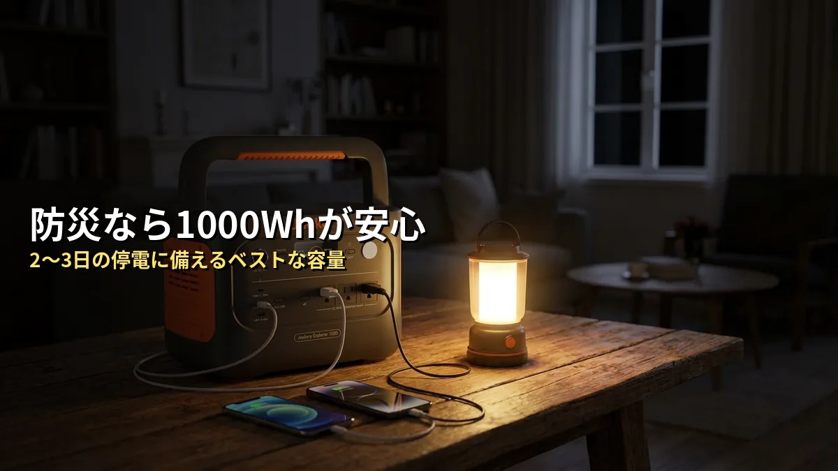 防災用にJackeryを選ぶなら容量の目安はどれくらい？