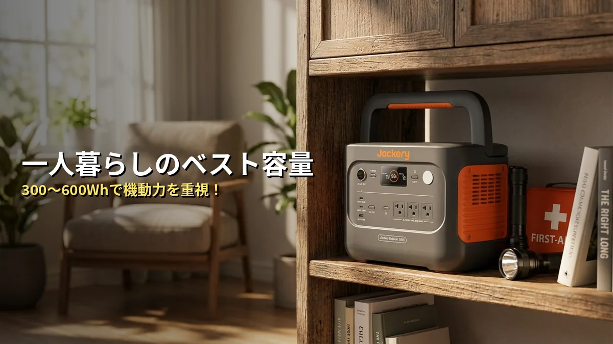 【容量別】一人暮らしに最適なJackeryの選び方