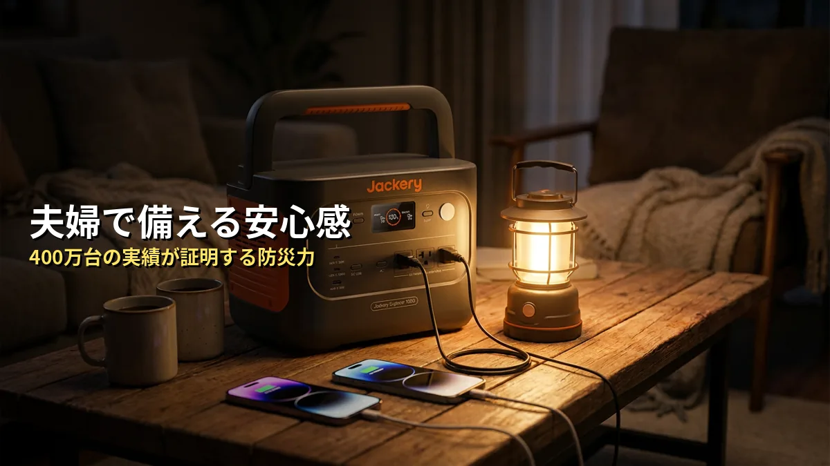 なぜ夫婦二人の防災に「Jackery」が選ばれるのか？