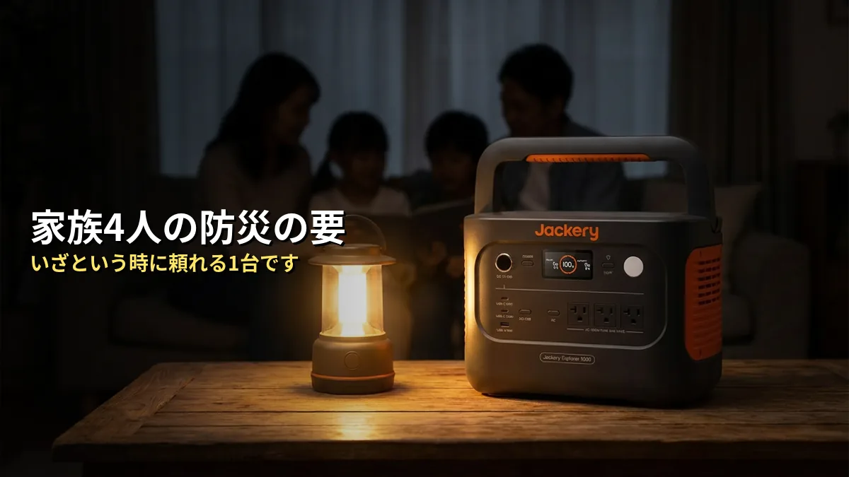 なぜ4人家族の防災にJackeryが選ばれるのか？