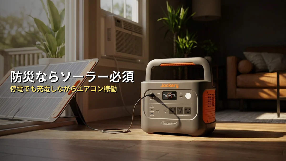 3. 防災で本領発揮！ソーラーパネルとのセットが必須な理由