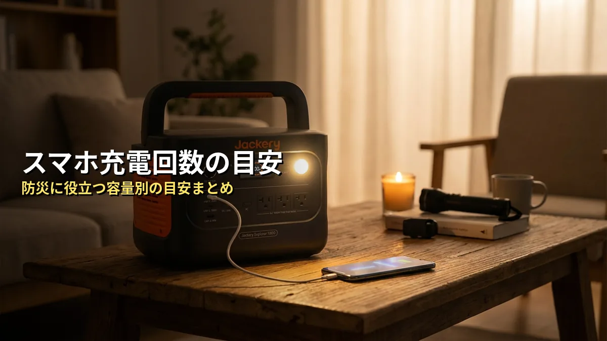 Jackeryのポータブル電源、スマホは何回充電できる？【容量別の目安】