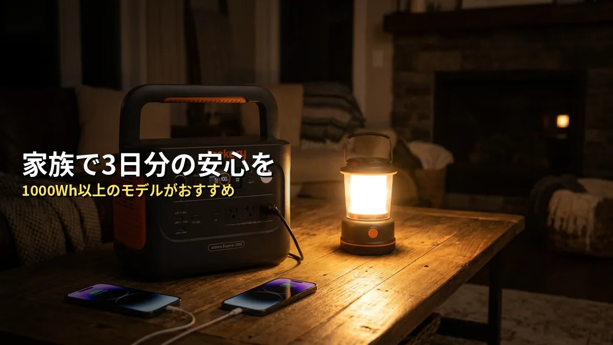 Jackeryのポータブル電源、防災目的だと「何日分」使える？