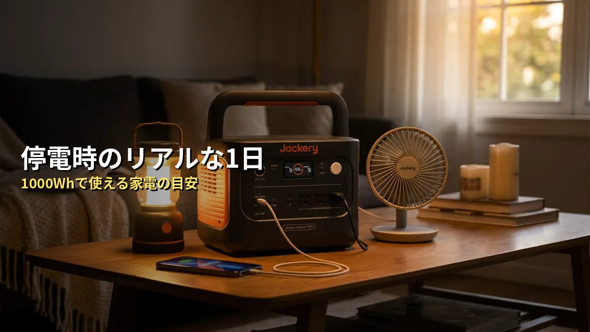 停電時のリアルな1日。どんな家電にどれくらい電気を使う？