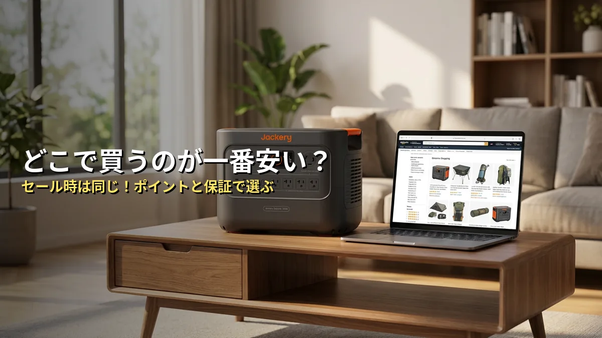 結論：Jackery 3000 Newはどこで買うのが安い？3大ショップを比較