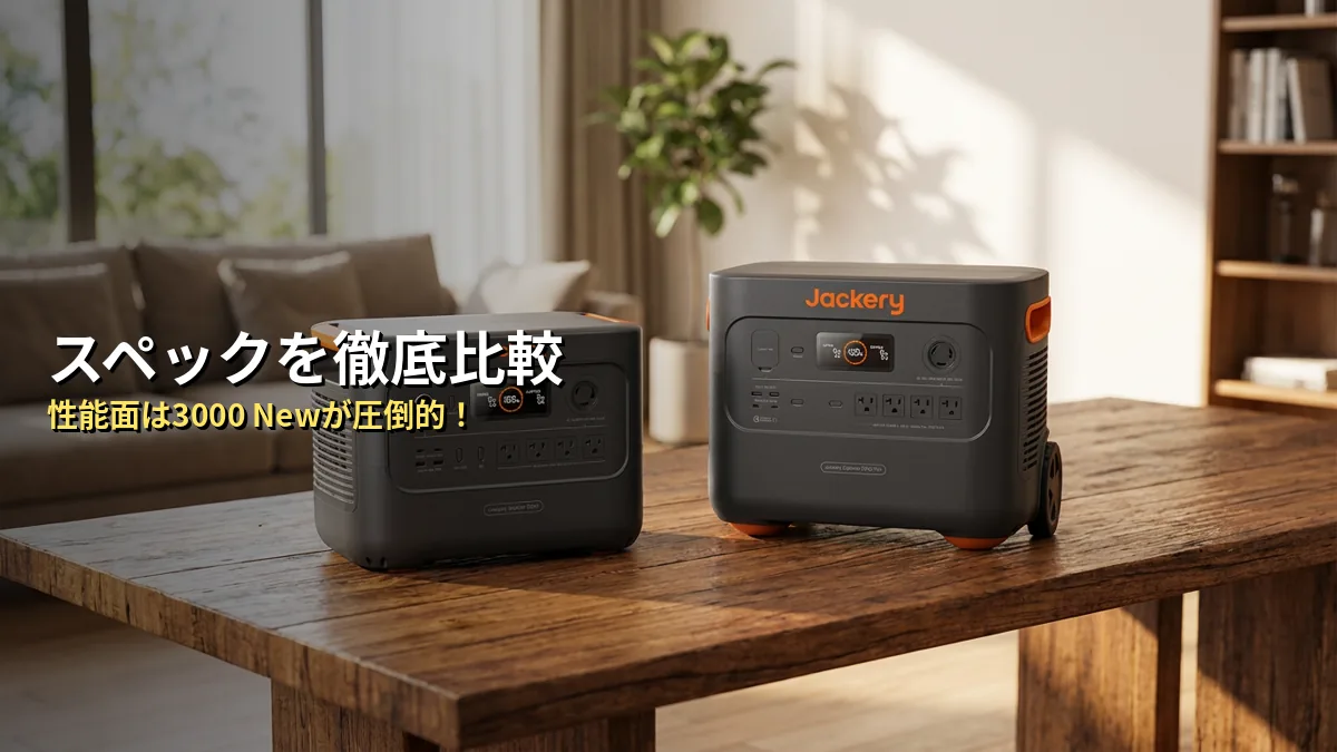 両商品の比較表・スペック一覧