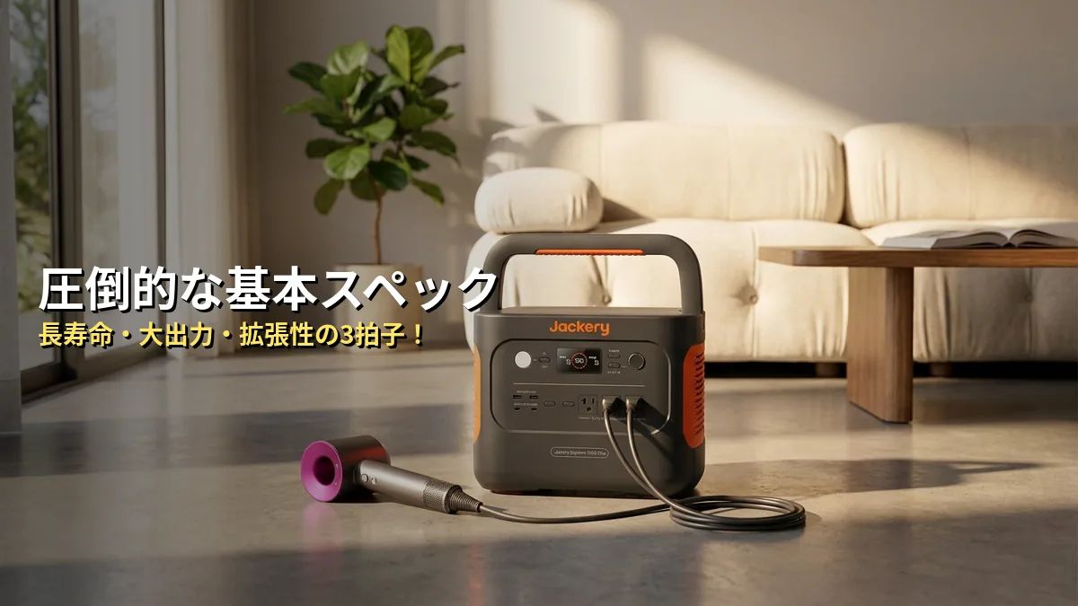 Jackery 1000 Plusの基本スペックと圧倒的な特徴