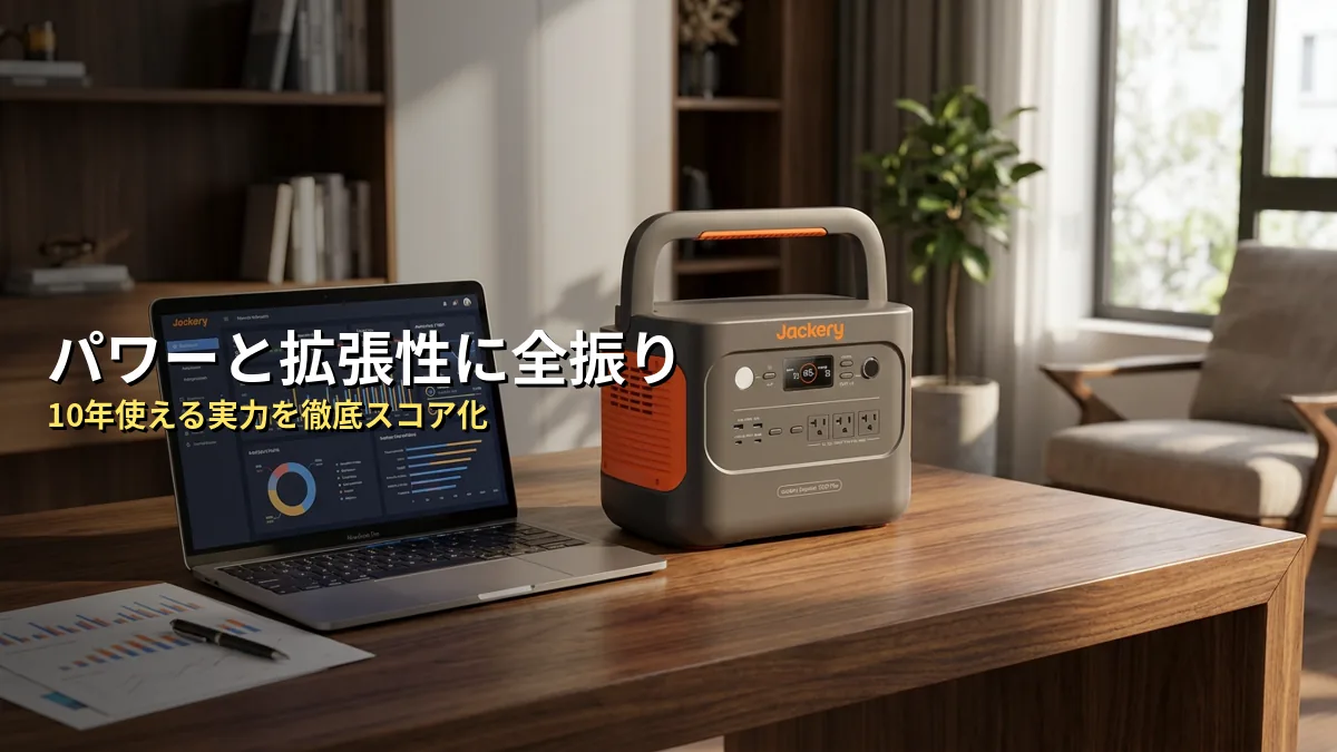 【独自分析】Jackery 1000 Plusの本当の実力を5項目でスコア化してみた