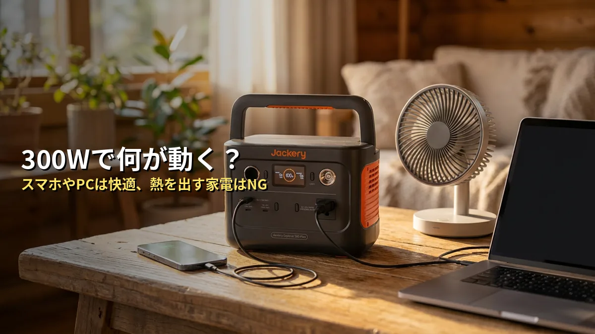 Jackery 300 Plusで「使える家電」と「使えない家電」