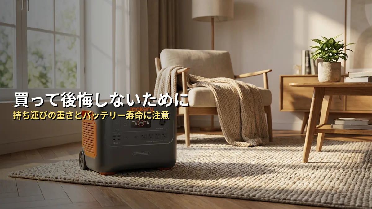 【要注意】購入前に知っておくべきJackery 3000 Proのデメリット