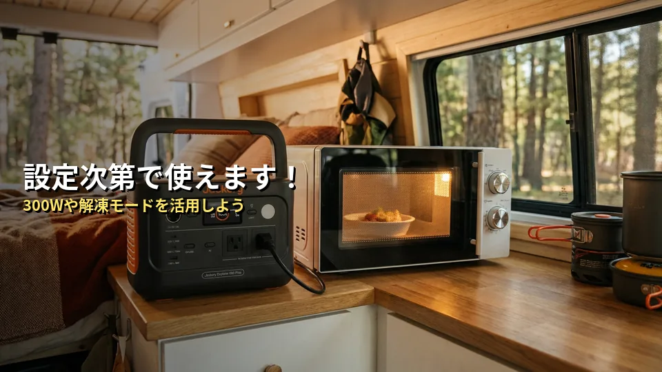 Jackery 600 Plusで電子レンジは使える?【結論:設定次第で動きます】