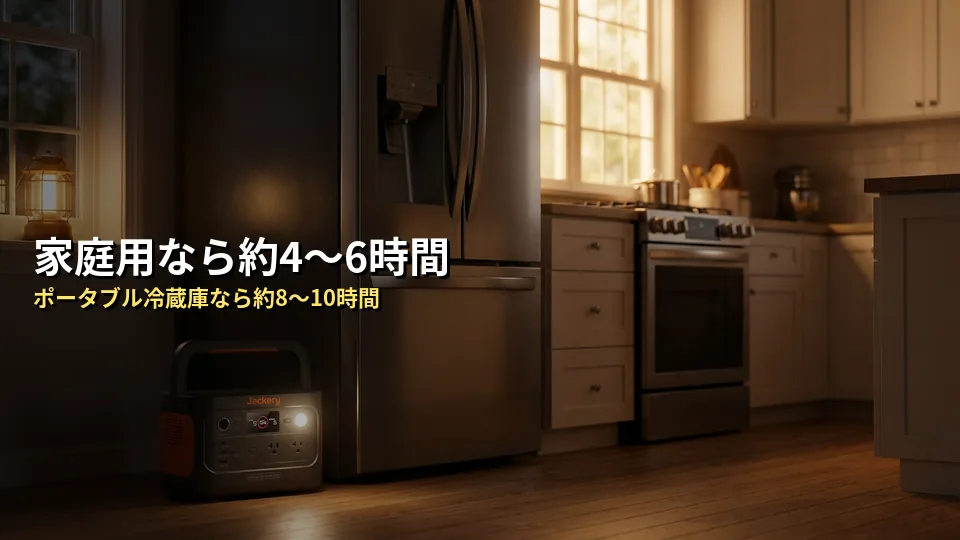 Jackery 600 Plusで冷蔵庫は何時間動かせる？種類別の目安