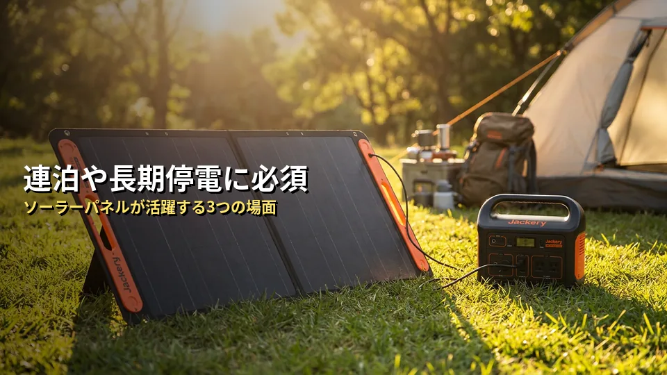 Jackeryのソーラーパネルが必要になる3つの「決定的な場面」