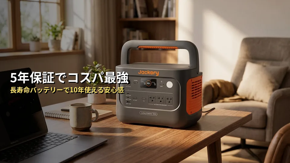 【独自分析】Jackeryの5年保証対象機種の実力を5項目でスコア化してみた