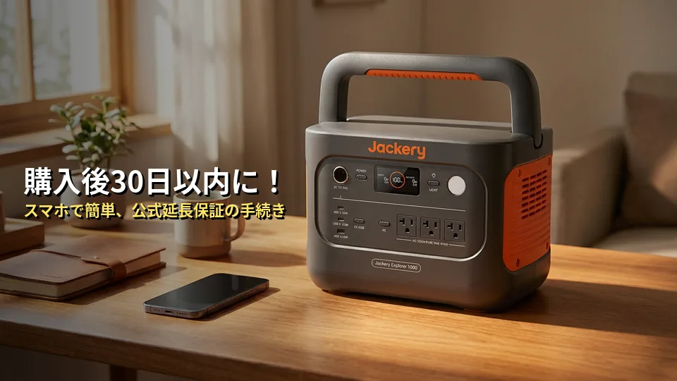 Jackeryの保証を延長する方法・具体的な手順