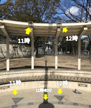 江坂公園 日の時計説明つき